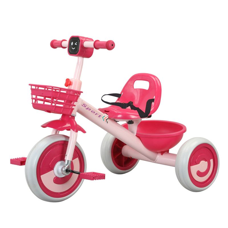 Lovely Baby - Toddler Trike With Basket - Pink