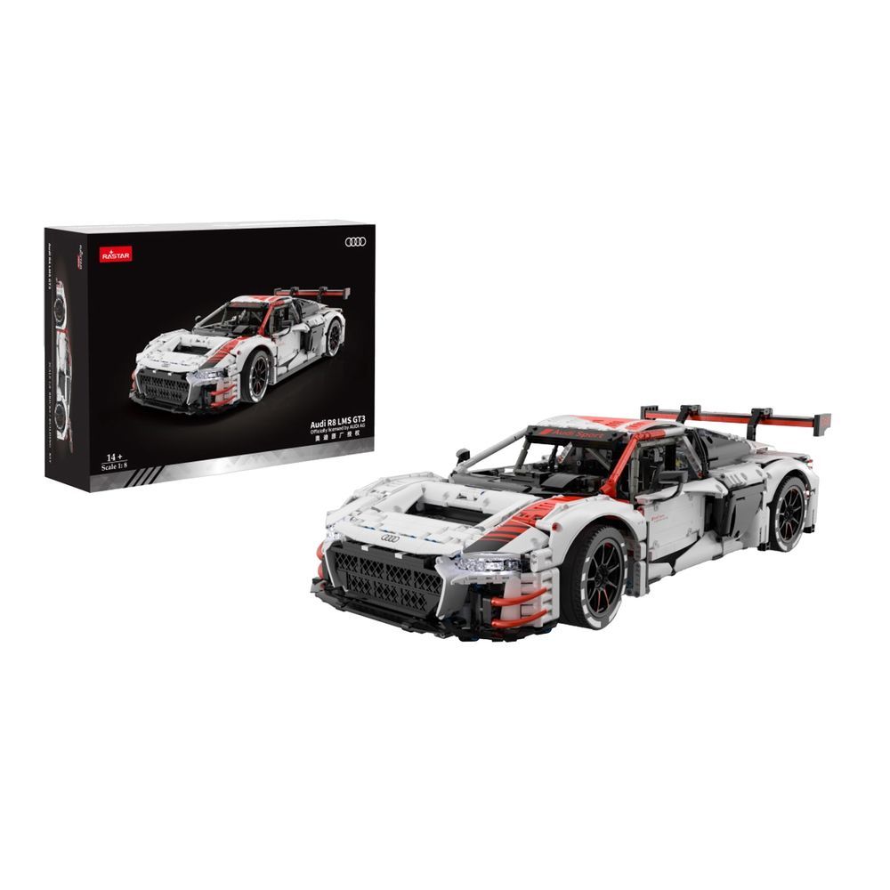 Rastar - Audi R8 LMS GT3 Bricks Building Kit - White - 3314pcs