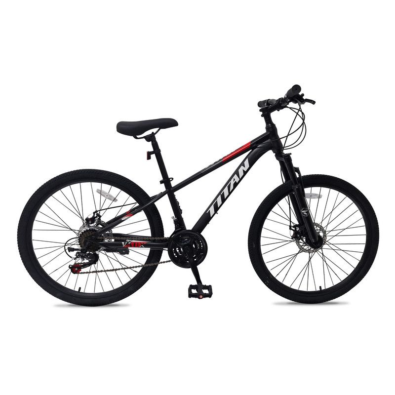 Vaux - Titan 21 Speed Mountain Bike - Black - 24 Inch