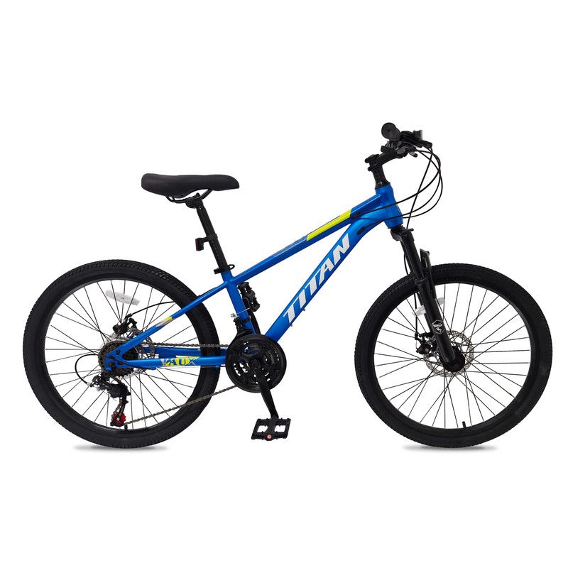 Vaux - Titan 21 Speed Mountain Bike - Blue - 24 Inch