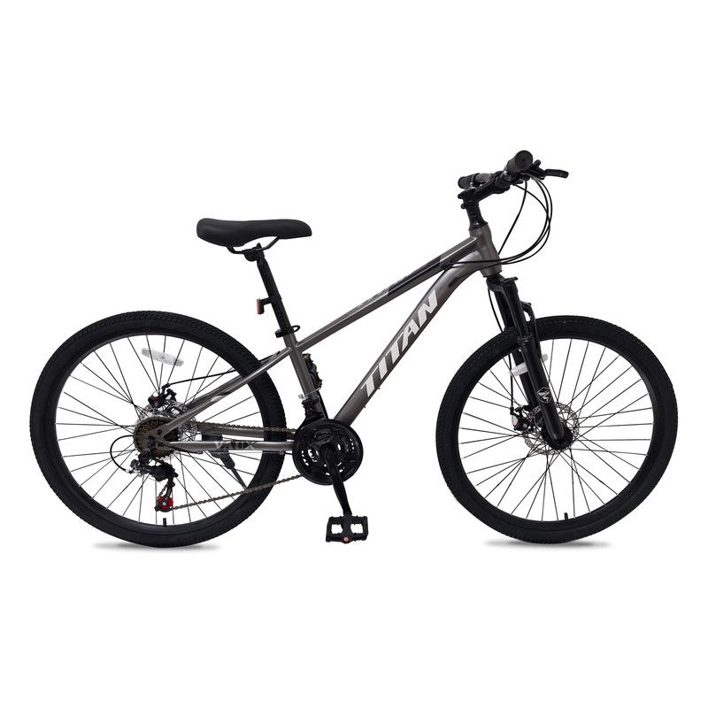 Vaux - Titan 21 Speed Mountain Bike - Grey - 24 Inch