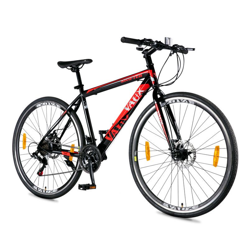 Vaux - Swifter Hybrid Road Bike - Black/Red - 700C