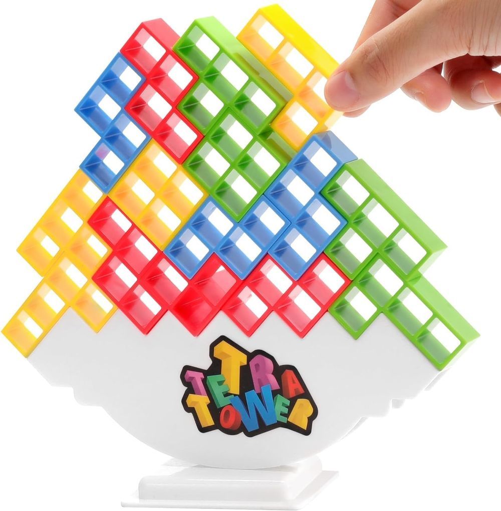 ESSEN - Tetra Tower Balance Game Stacking Toys for Kids - 64pcs