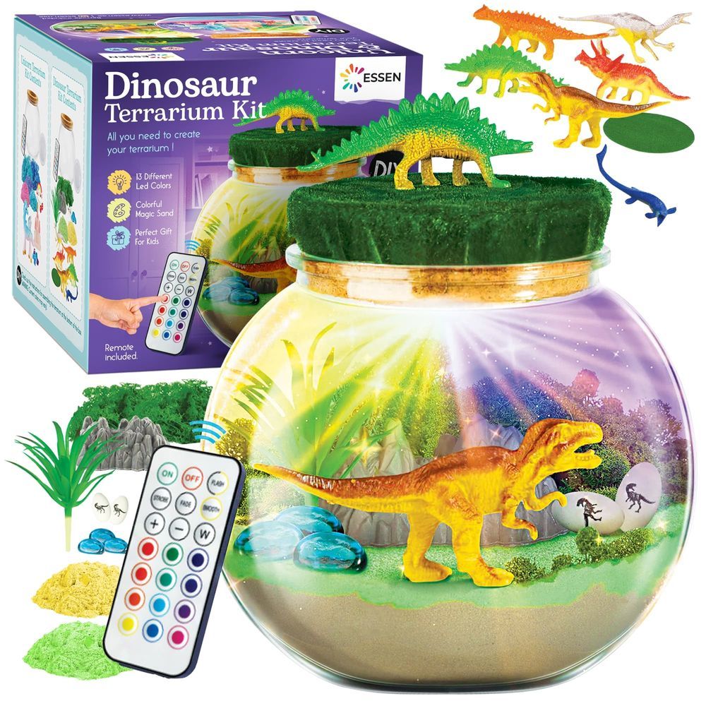 Essen - DIY Terrarium Craft Kit With Light - Dinosaur