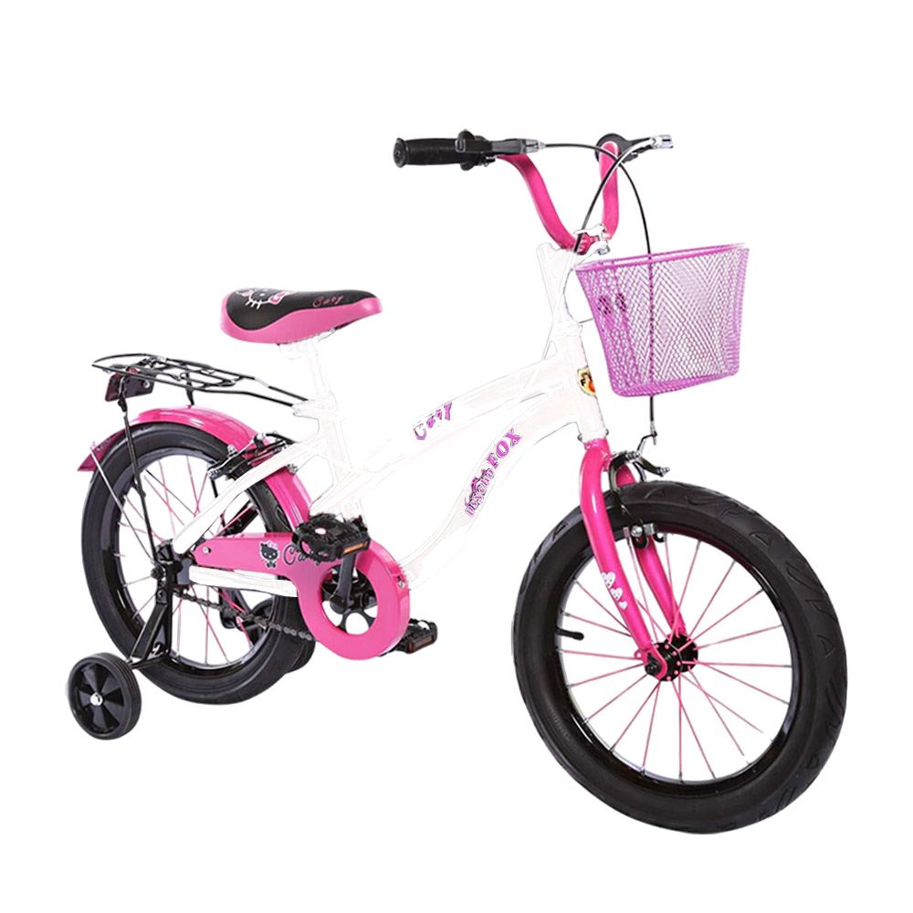 Megastar - Fox 12-Caty Bike With Training Wheels - White/Pink - 20-inch