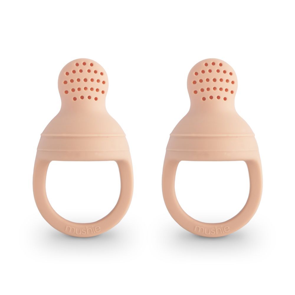 Mushie - Silicone Fresh Food Feeder - Blush - Pack of 2