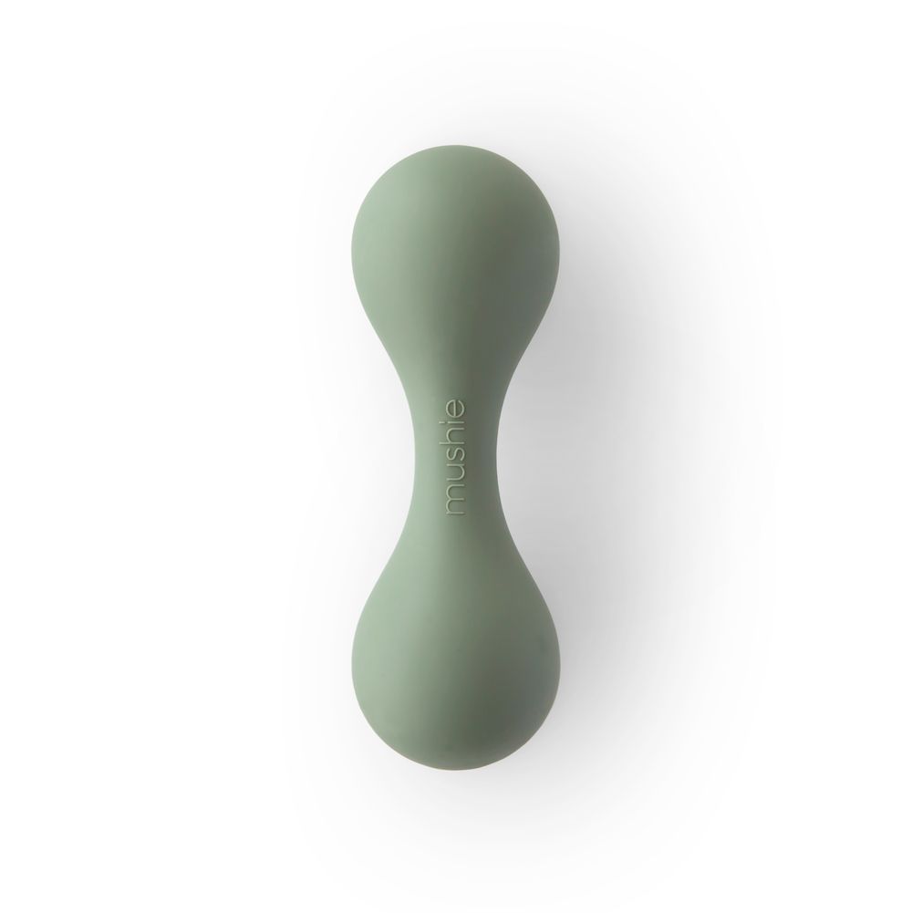 Mushie - Silicone Baby Rattle Toy - Dried Thyme