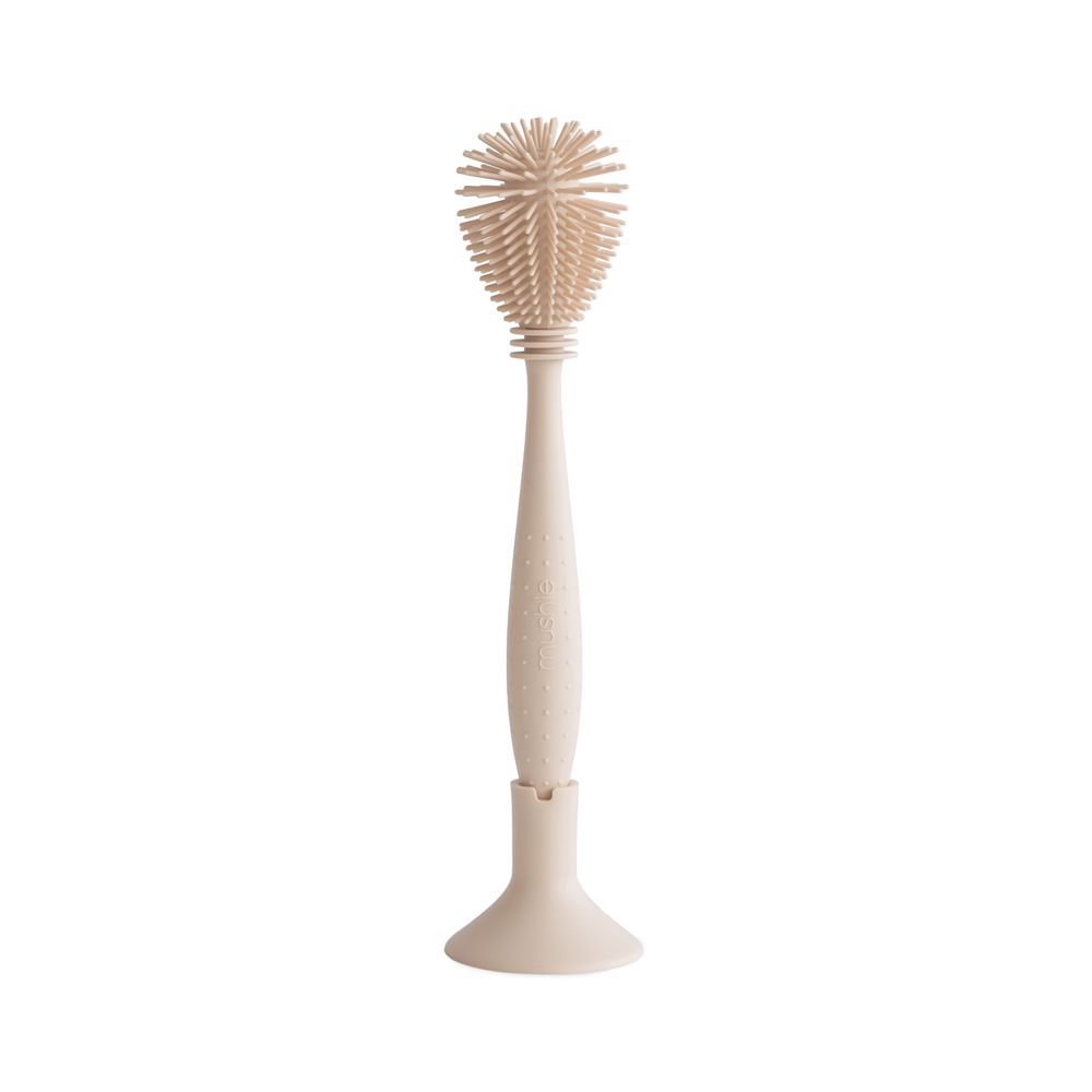 Mushie - Silicone Baby Bottle Brush - Shifting Sand