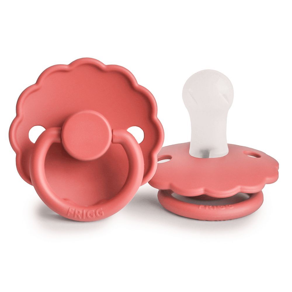 Frigg - Daisy Silicone Baby Pacifier 0-6M - 1pc - Size1 - Poppy