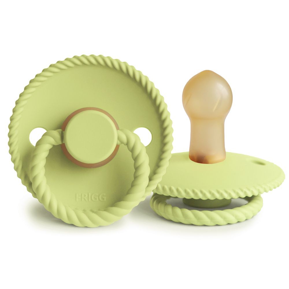 Frigg - Rope Latex Baby Pacifier 0-6M - 1pc - Size1 - Green Tea