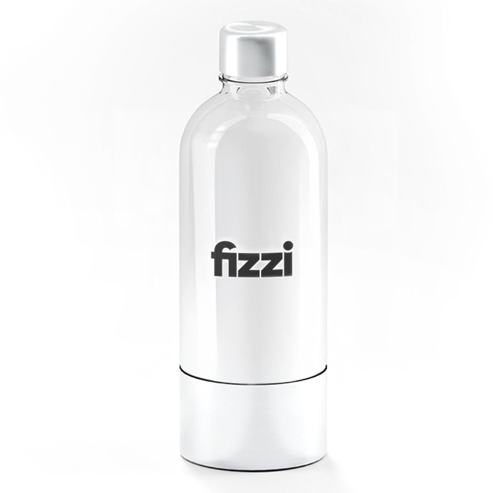 Nutricook Fizzi Carbonation Bottle, 1l, Bpa-free Pet Material, Stainless Steel Cap And Base, Fcb100-me, Clear