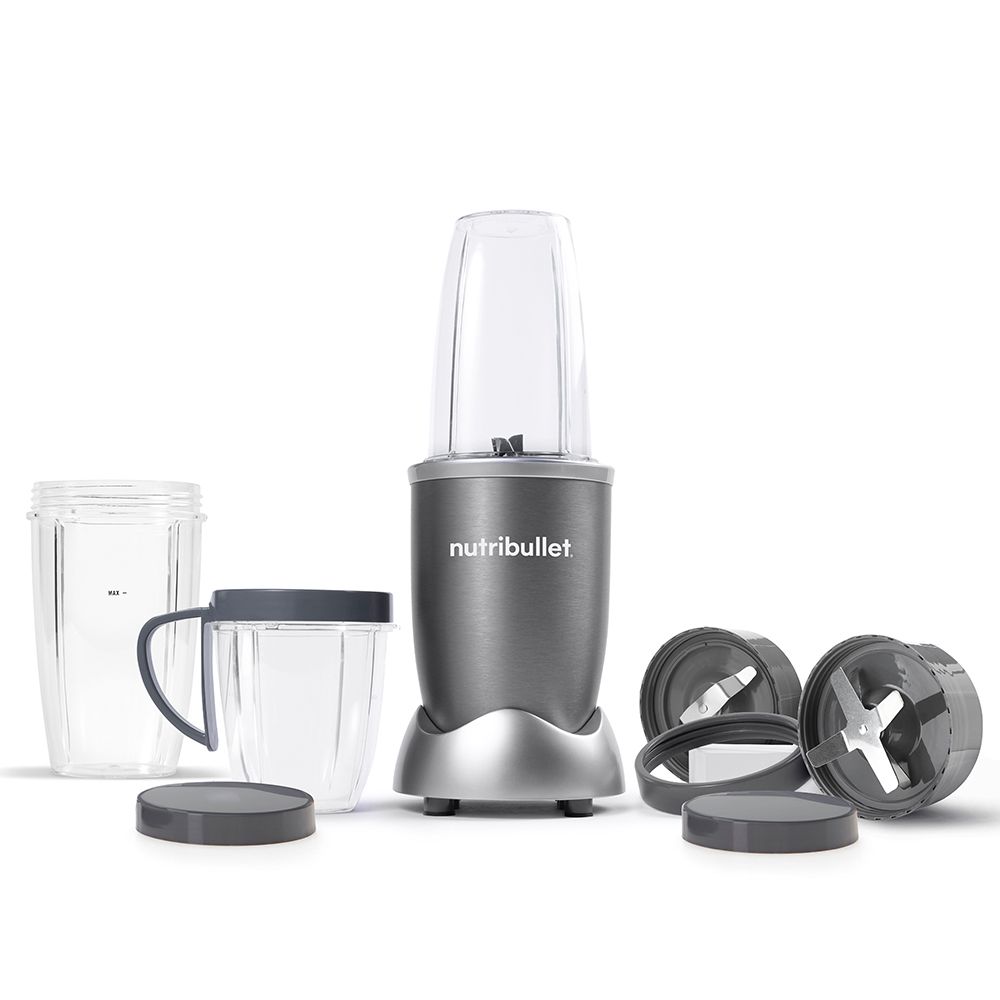 NutriBullet - 600 Watts High-speed Bullet Blender - Grey - 9 Pcs