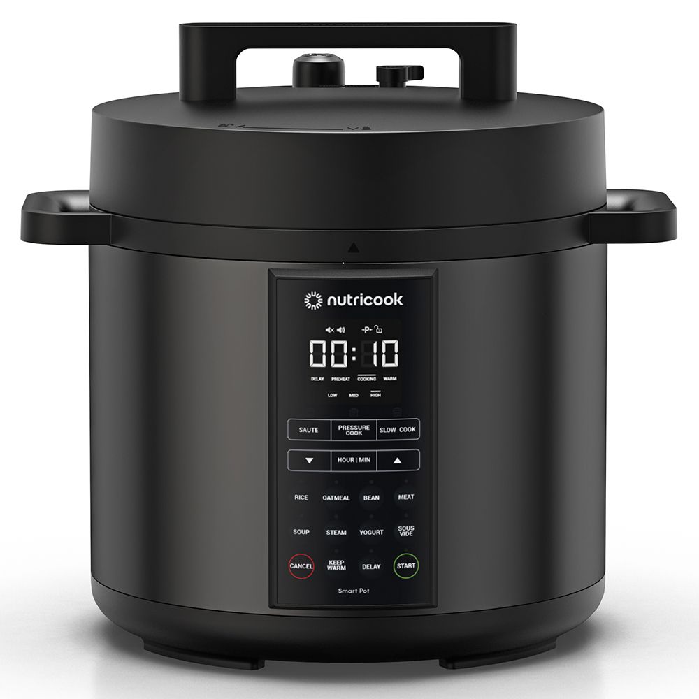 Nutricook - 9-In-1 Electric Pressure Cooker - Black - 6 L