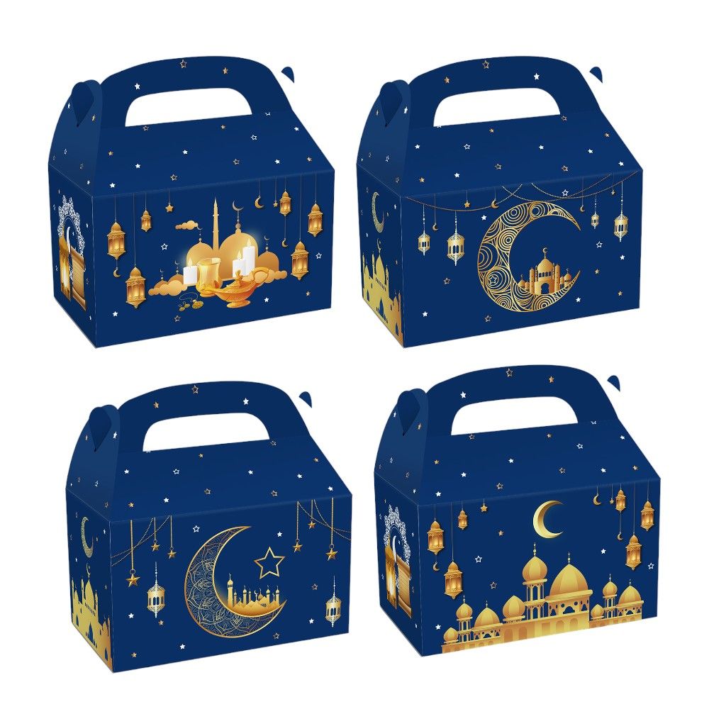 Highland - Blue & Gold Eid Mubarak Candy Gift Box - 12pcs