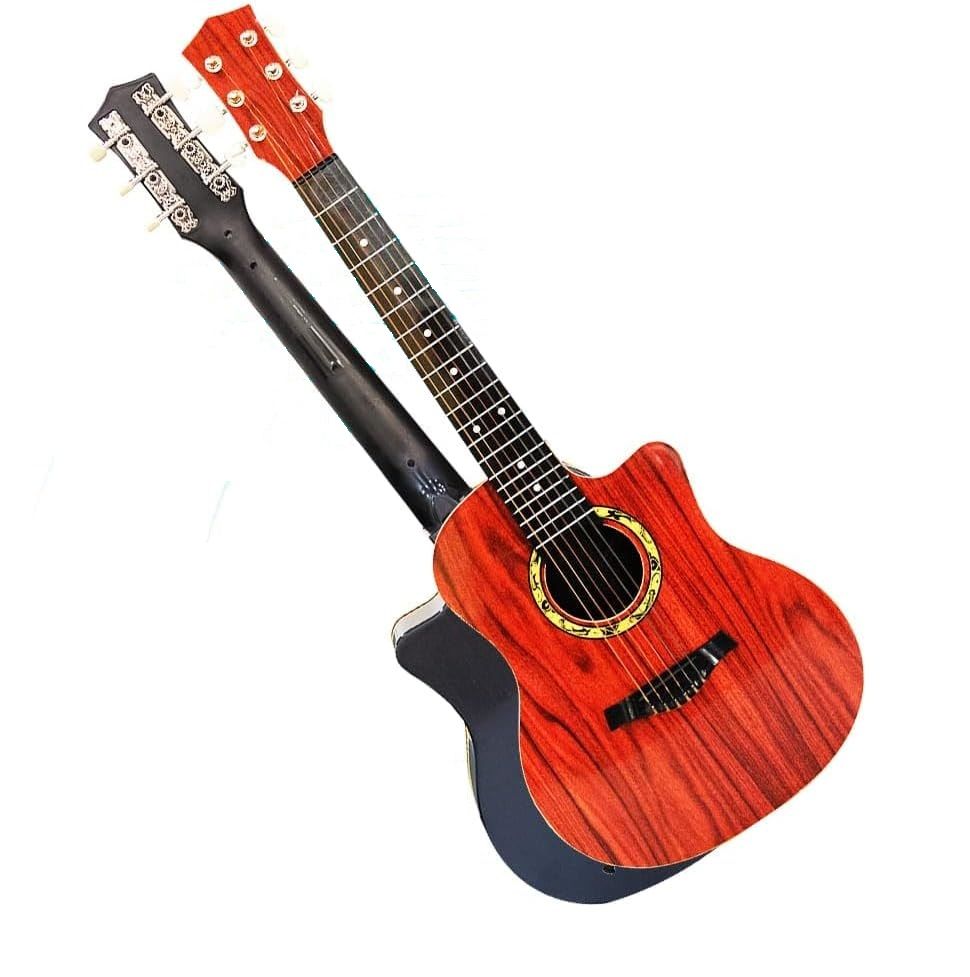 UKR - 6 String Angle Wood Guitar - Maroon - 32-Inch