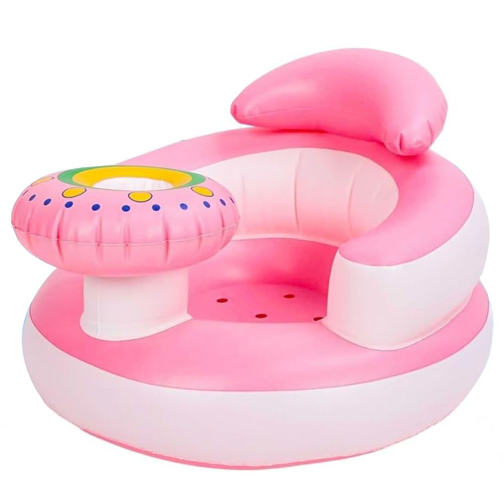 UKR - Inflatable Chair With Bottle Holder And Headrest - Pink