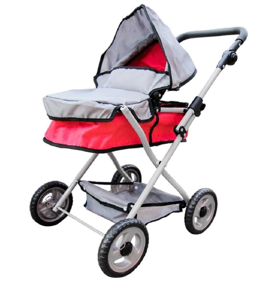 UKR - 2-In-1 Foldable Doll Stroller With Adjustable Canopy