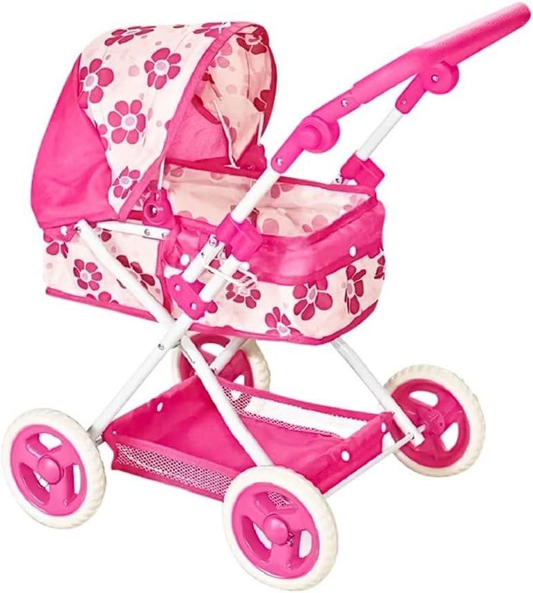 UKR - Doll Stroller With Canopy - Pink