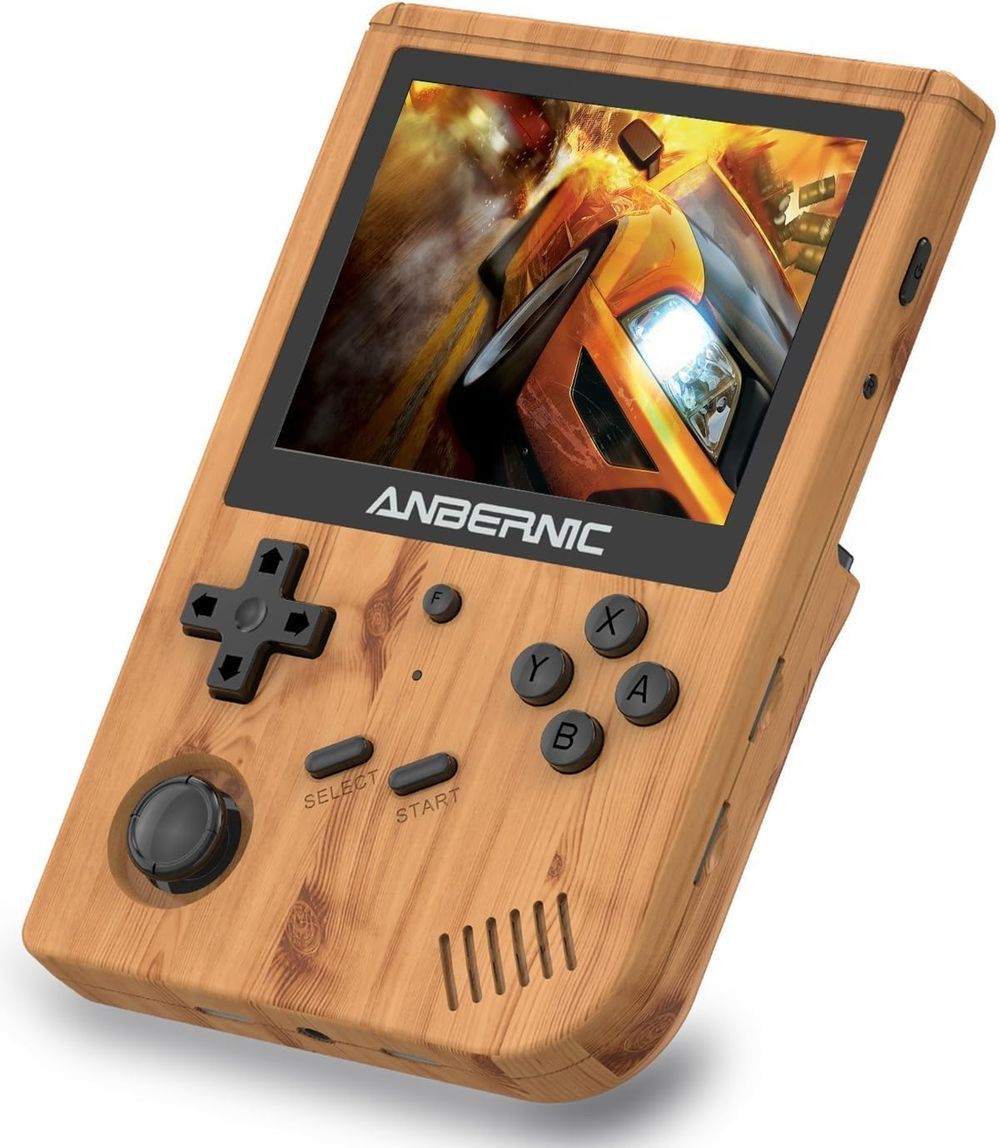 Anbernic - RG351V Handheld Game Console - 64GB - Wood Grain