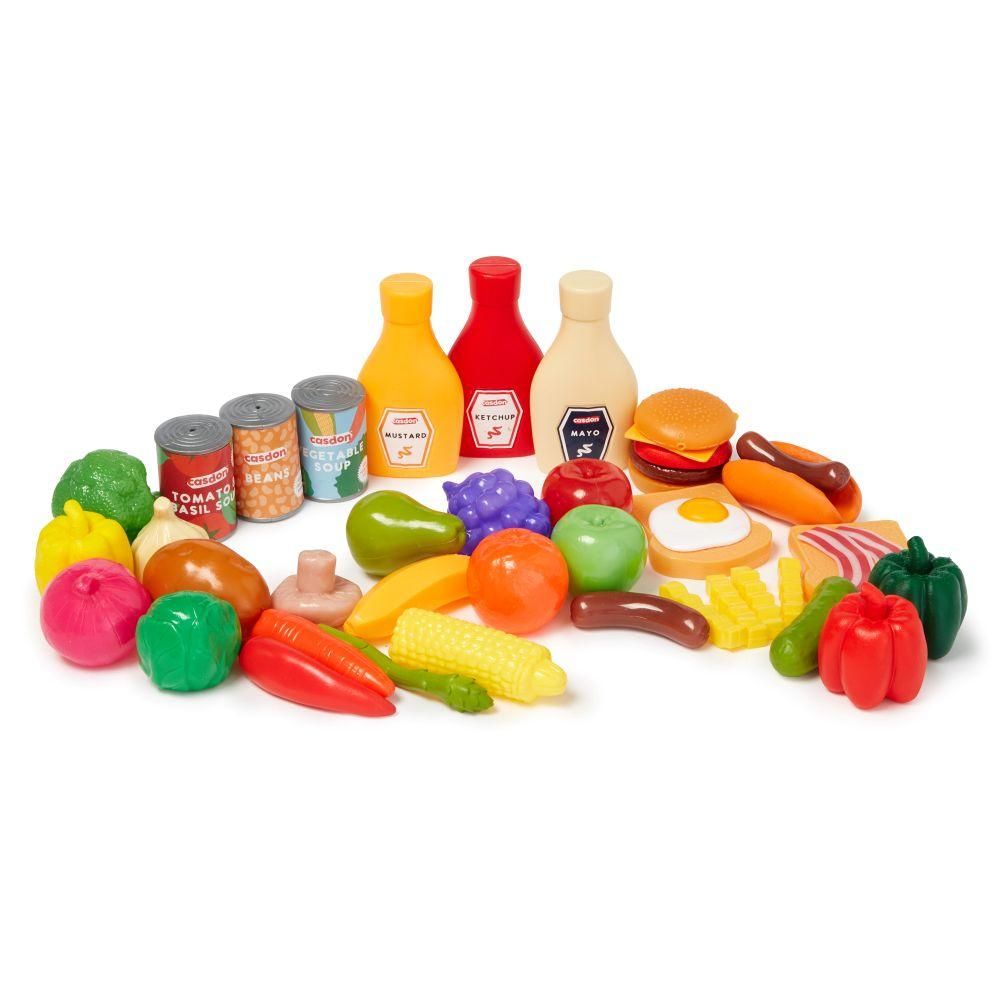 Casdon - Play Food Set - Pack of 1 - 44 Pcs