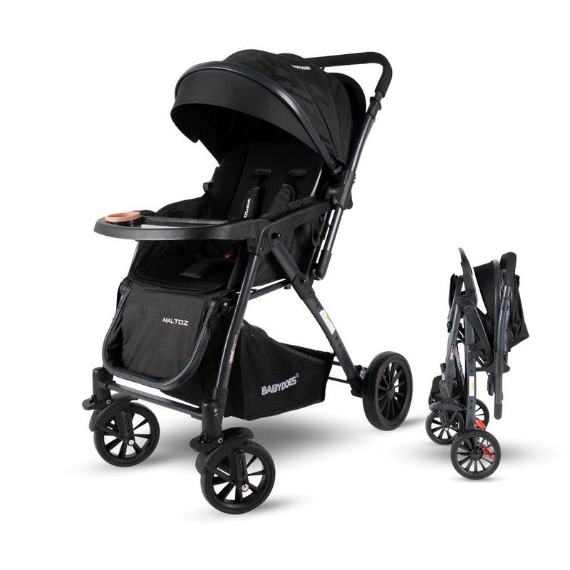 Babydoes - Maltoz Baby Stroller With Five-Point Harness - Black