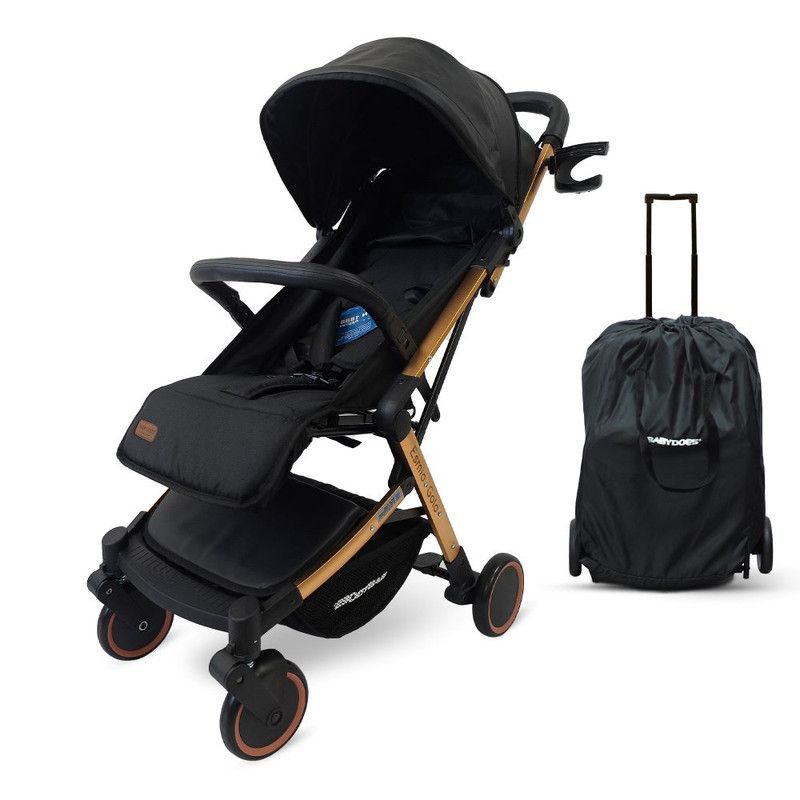 Babydoes - Esmio Gold Travel Lite Baby Stroller - Black