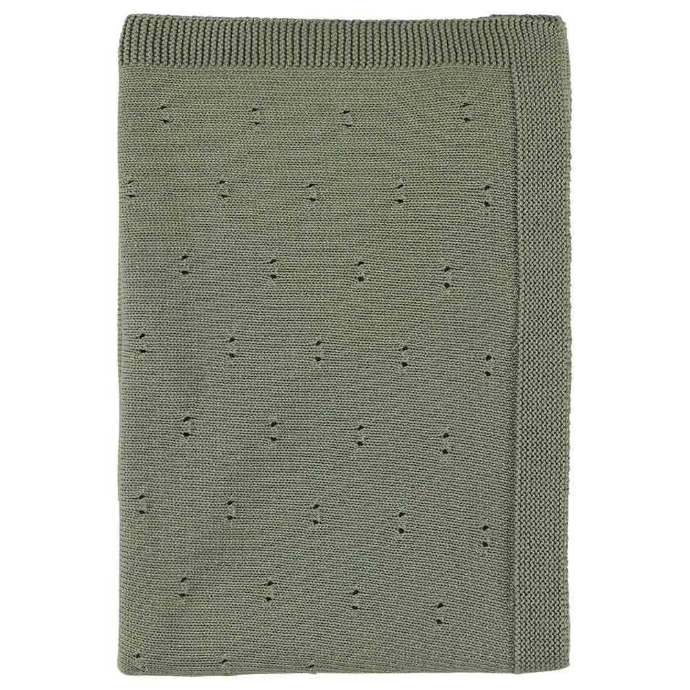 Trixie - Knitted Blanket - Olive - Green