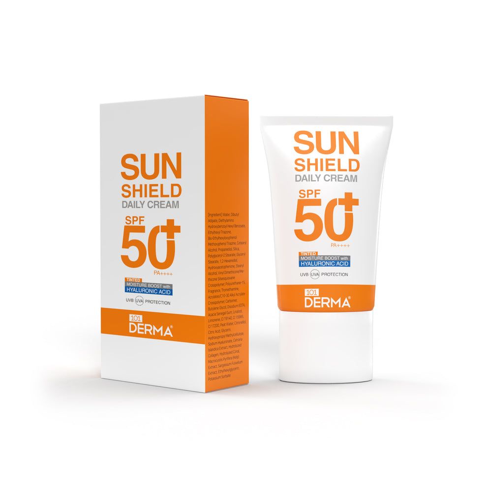 101 Derma - Sun Sheild Daily Cream SPF50+ - Tinted 50ml