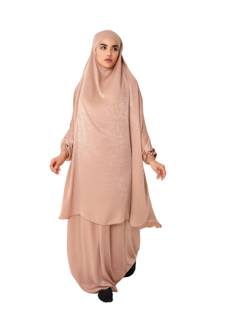 The Modest Company - 2pc-Set - Skirt And Jilbab Top - Honey Velvet - Free Size