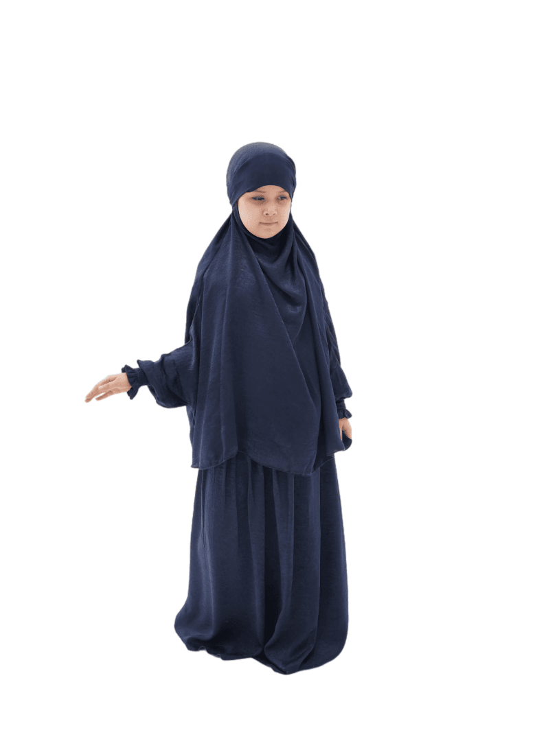 The Modest Company - 2pc-Set - Skirt And Jilbab Top - Navy Blue Velvet