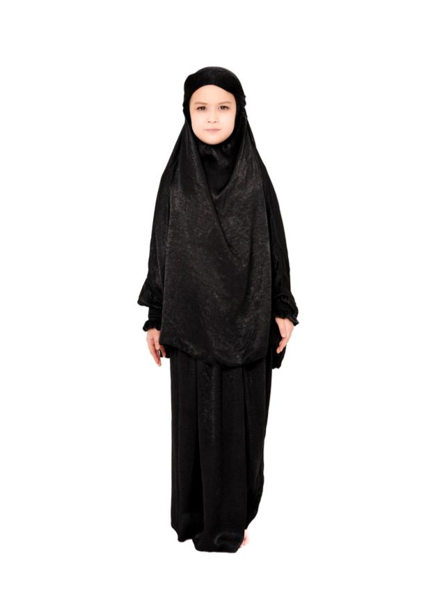 The Modest Company - 2pc-Set - Skirt And Jilbab Top - Black Velvet