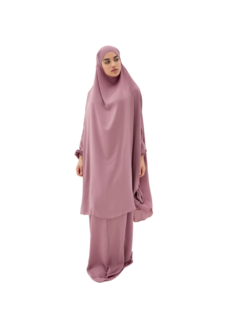 The Modest Company - 2pc-Set - Skirt And Jilbab Top - Rosewood - Free Size