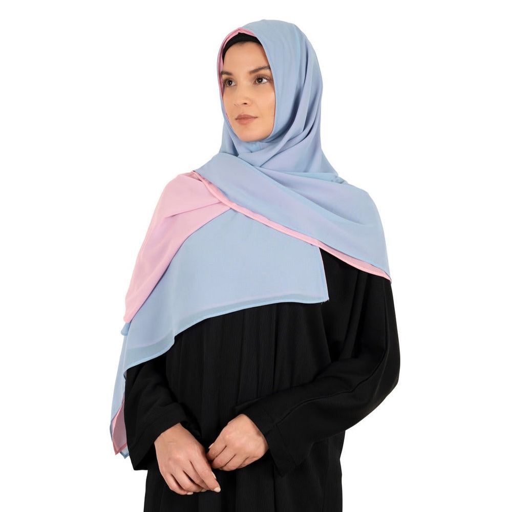 Hilalful - Reversible Scarve - Blue Pink