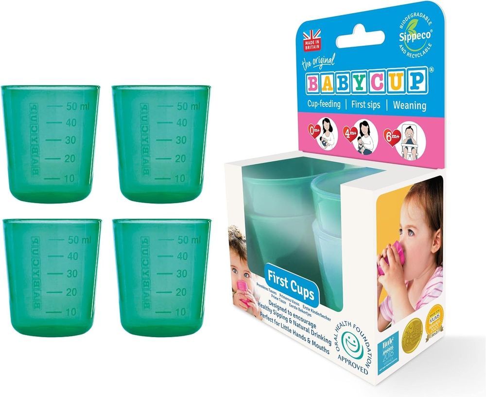 Babycup - Sippeco First Cup Set - Green - 50 ml - 4 Pcs