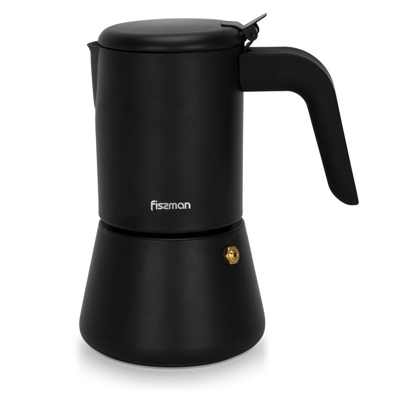 Fissman - Stovetop Espresso Coffee Maker - Black - 300ml