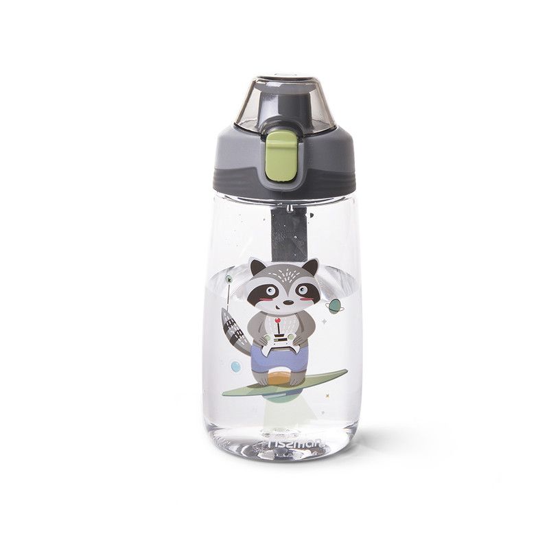 Fissman - Plastic Water Bottle - Raccoon - Black - 500ml