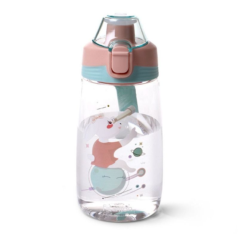 Fissman - Plastic Water Bottle - Rabbit - Pink - 500ml