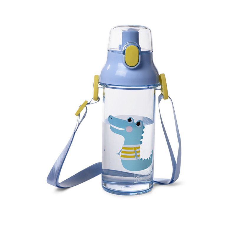 Fissman - Plastic Water Bottle - Crocodile - Blue - 450ml