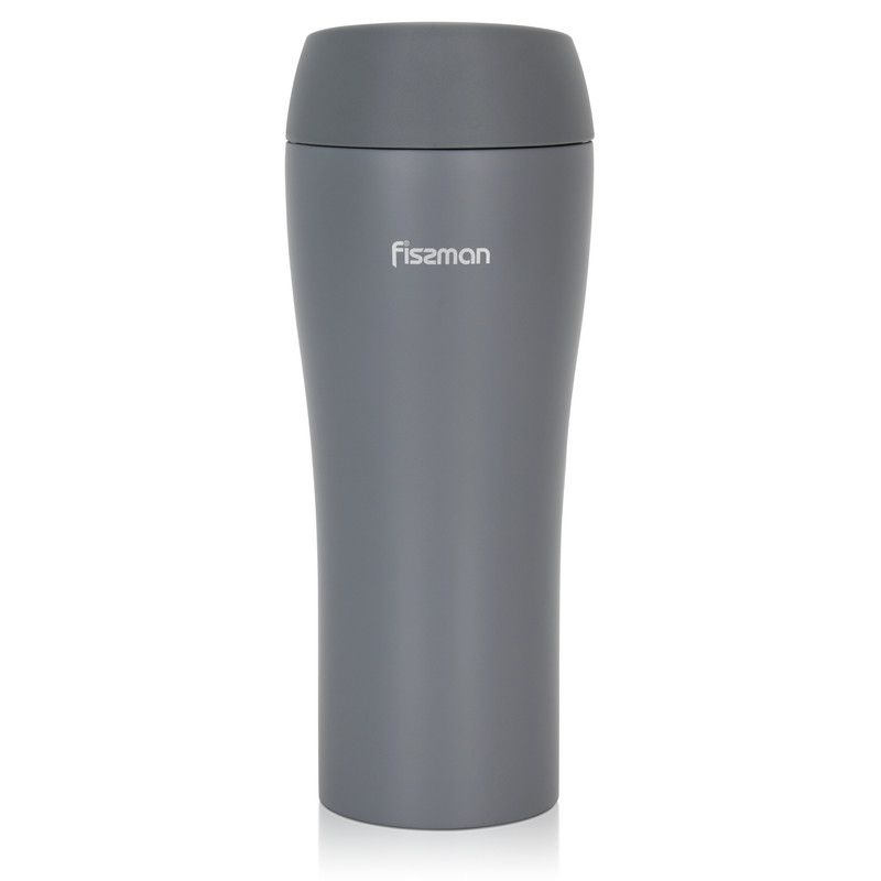 Fissman - Double Wall Vacuum Stainless Steel Travel Mug - Grey - 420ml