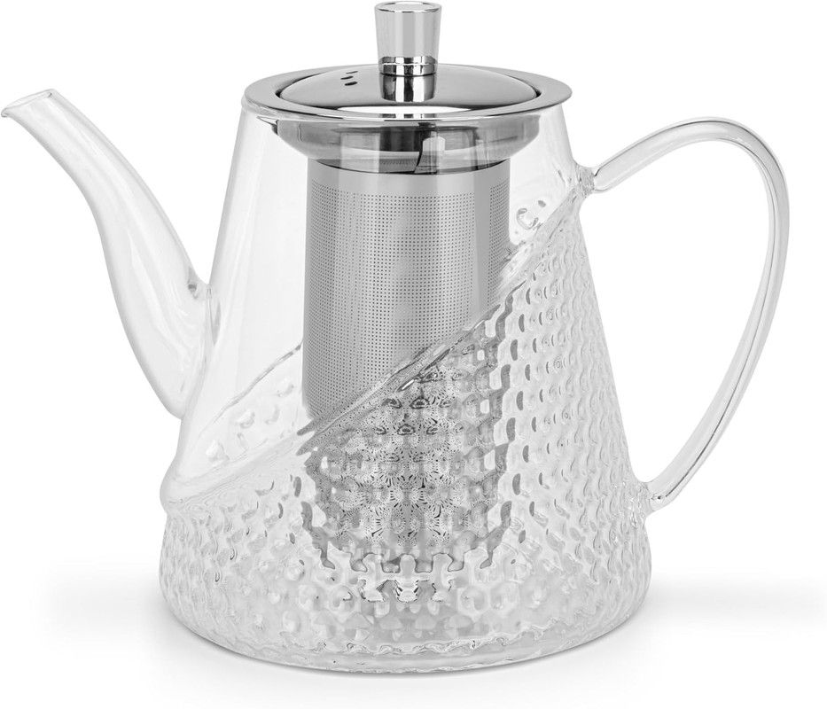 Fissman - Borosilicate Glass Tea Pot With Stainless Steel Filter - 1000ml