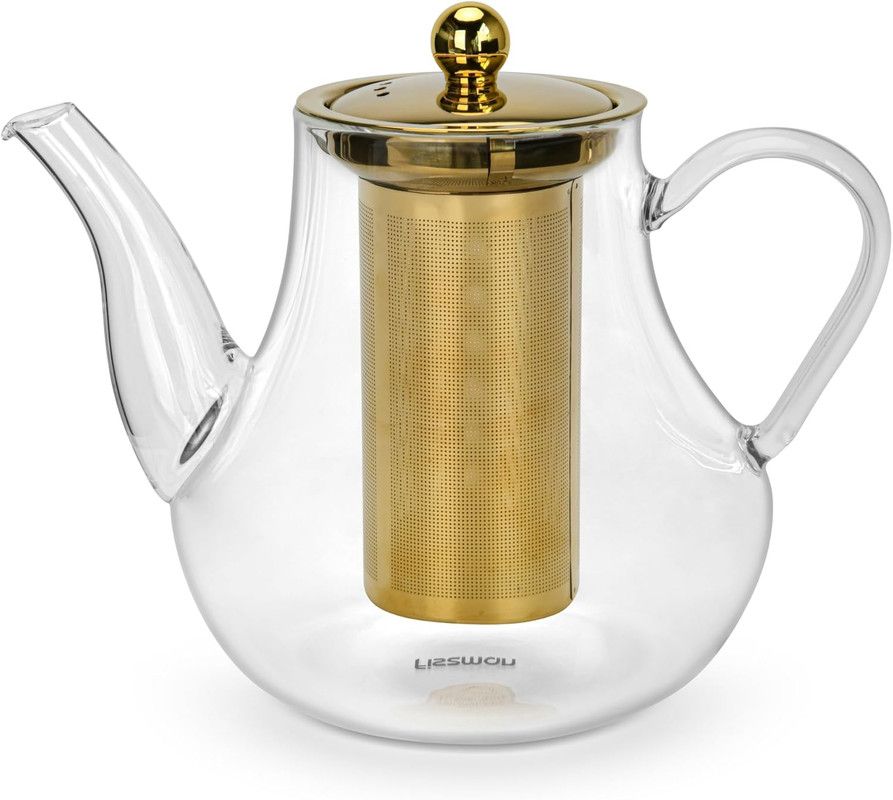 Fissman - Borosilicate Glass Tea Pot With Stainless Steel Filter - 1200ml