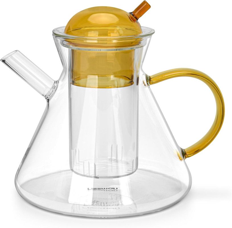 Fissman - Borosilicate Glass Tea Pot With Stainless Steel Filter - 950ml