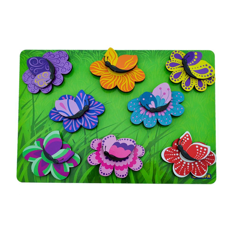 Fofa - Flowers With Butterflies Wooden Toy Educational Board