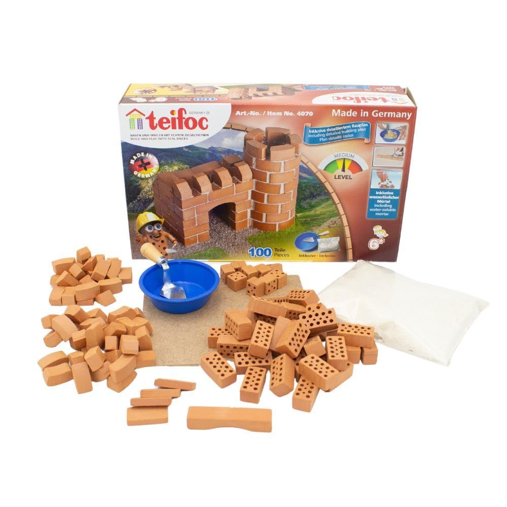 Teifoc - Small Castle & Pen Holder Bricks Building Kit - 100 Pcs