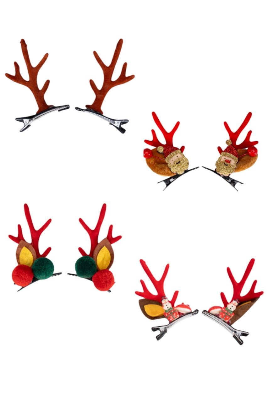 D' Daniela - 4 Pairs Of Christmas Hair Clips - Set S