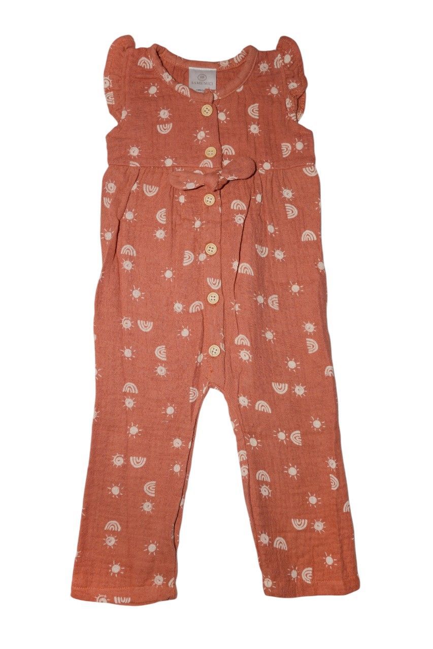 Bambimici - Little Rainbow Baby Bodysuit - Rust Orange