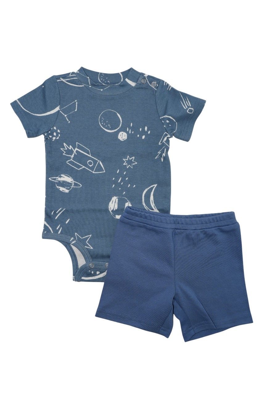 Bambimici - Space Explorer Baby Set 2Pcs Set - Blue