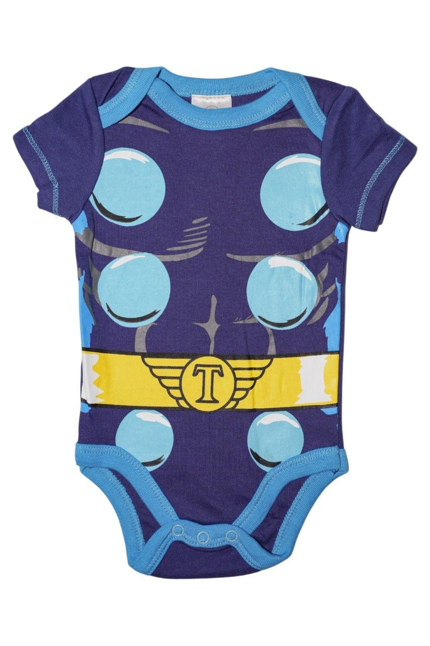 Bambimici - Boy's Printed Short Sleeves Onesie - Blue