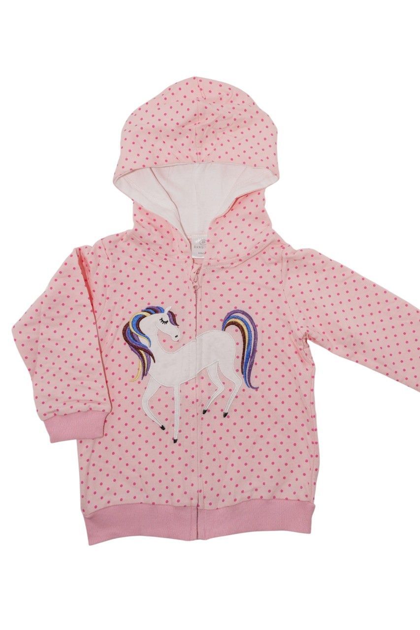 Bambimici - Girl's Unicorn Printed Hoodie - Pink