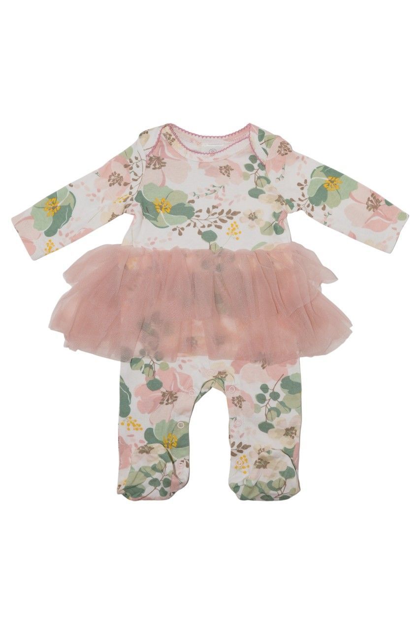 Bambimici - Baby Rana Floral Tutu Long Sleeve Bodysuit